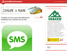 Tablet Screenshot of consumeymuere.periodismohumano.com